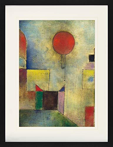 1art1 Paul Klee Póster Globo Rojo, 1922 Cuadro Enmarcado Con Fine Passepartout | Cuadros De Pared | En Un Marco De Imagen 80x60 cm