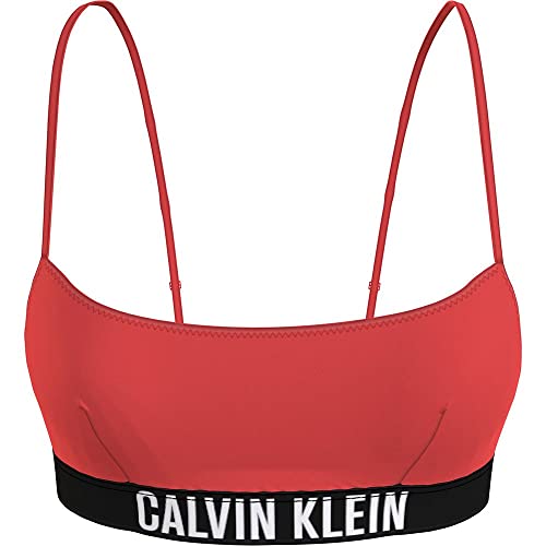 Calvin Klein Bralette-rp, Bright Vermillion, S para Mujer