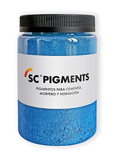 SC Pigments® Ref: Color Azul Cobalto 750 Cielo · Pigmento colorante Azul de Cobalto puro para cemento, mortero, hormigón, yeso y cal. Serra Ciments ® Peso: ± 600 g.