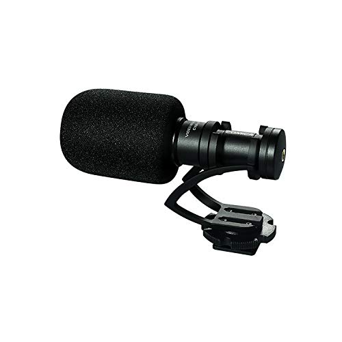 Micrófono para cámara Comica con Condensador direccional y micrófono de vídeo con Protector de Viento para cámaras DSLR, sin Espejo y Smartphones