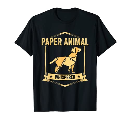 Susurrador de Animales de Papel Arte del Plegado Origami Camiseta