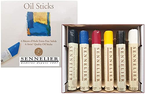 Sennelier Pasteles de aceite surtidos Oil Sticks 6 pcs, Qualité France