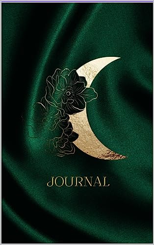 Emerald Green Crescent Moon Journal (English Edition)