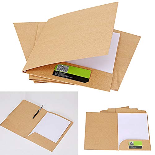 NUOLUX Carpeta de papel kraft marrón, carpeta de presentación de papel kraft A4, 20 unidades