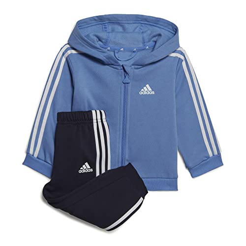 adidas Unisex bebé Essentials Chándal, Blue Fusion/Bold Gold/White, 98