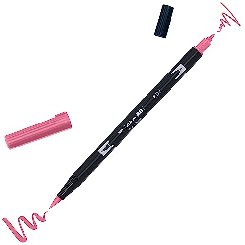 Tombow DUAL BRUSH-803 - Rotulador doble punta pincel. Color pink punch.
