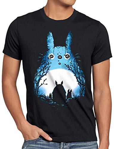 style3 Polvo lLna Llena Camiseta para Hombre T-Shirt mi Vecino Anime totoromei El Castillo en el Cielo Nippon Manga, Talla:XL