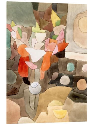 Posterlounge Bodegón de gladiolos Cuadro de metacrilato de Paul Klee Cuadros decoración para Cualquier habitación 13 x 18 cm Marrón Bodegón Decoración Pared