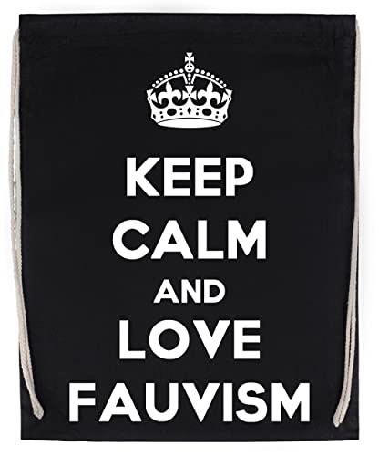 Keep Calm And Love Fauvism Bolsa de Deporte Con Cordón Negro Drawstring Sport Bag
