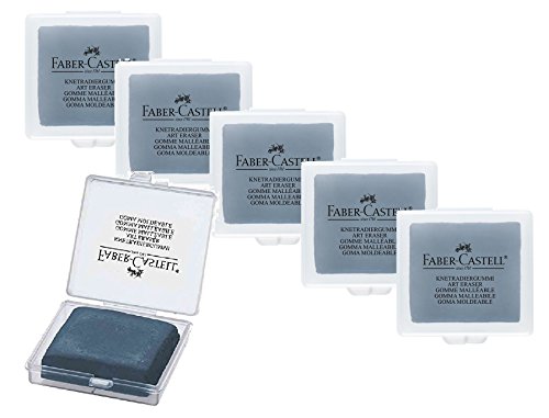 Goma para borrar Faber Castell Art Eraser, para artistas (6 unidades), color gris