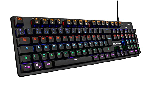 The G-Lab Keyz Carbon V3 Teclado Mecánico Gaming de Alta Precisión - Interruptores Azules, TGB, Total Anti-Ghosting – Compatible para PC/PS4/PS5/Xbox One/Xbox Series X Nuevo 2022