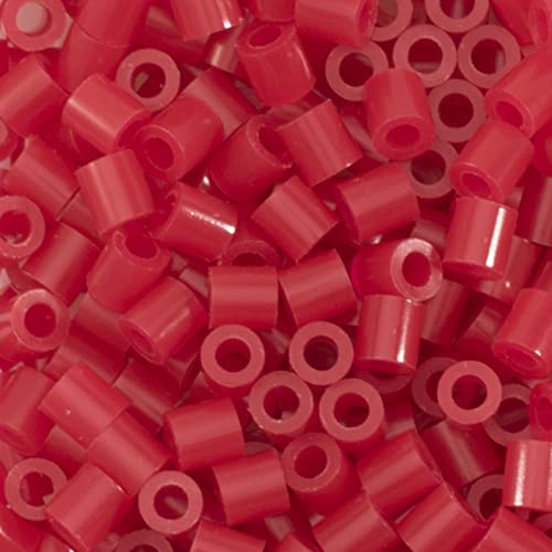 Vaessen Creative Perlas Fusibles, Plastic, Rojo (Dark Red), 5mm, 1100