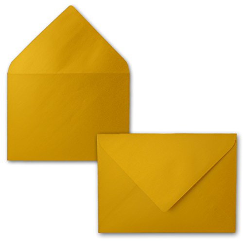 Enveloppes DIN C5//15,3 x 21,8 cm//naßklebung, or métallique, stable 110 g/m²//Quantité de réduction. c5