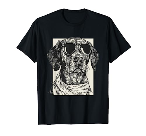 Dibujo divertido de perro con ilustración de puntero Camiseta