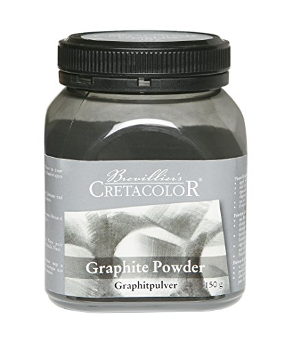 CRETACOLOR Polvo para artistas en bote de plástico, polvo de grafito, 150 g