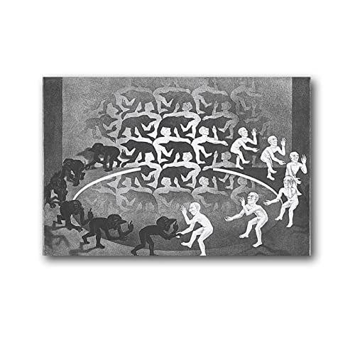 MC Escher - Póster de pintura para pared, diseño de cuadros, póster de lienzo, obras de arte, decoración de habitación, 60 x 90 cm