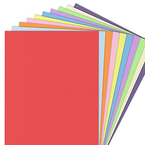 100 Hojas, A4 120 g/m² Papel de Colores Folios - 10 Colores
