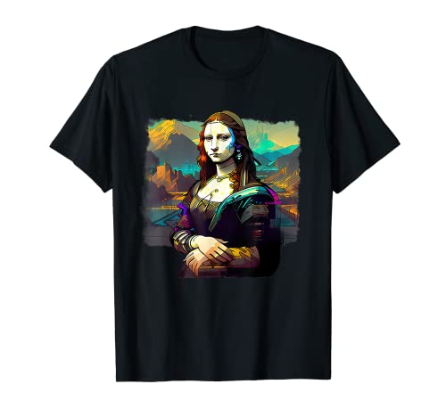 Cyberpunk Estética - Cyberpunk Mona Lisa - Pintura famosa Camiseta