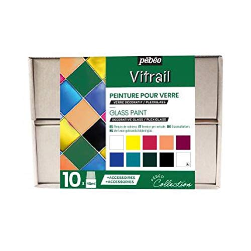 PEBEO VITRAIL Collection Set, variado, 10X45ML