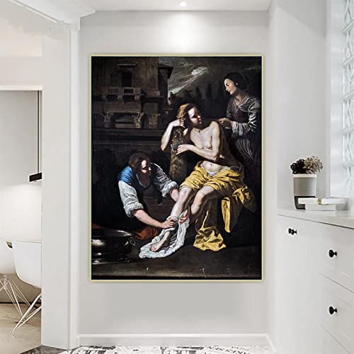 SDVIB Artemisia Gentileschi Betsheba en su baño lienzo pintura al óleo imagen estética sala de estar decoración lienzo impresiones 50x70cm sin marco