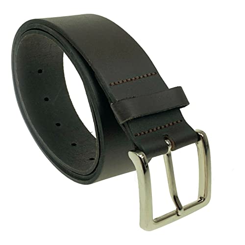 Cinturón de cuero de larga duración para hombre y mujer de 30 mm, marrón, M/82/86 cm