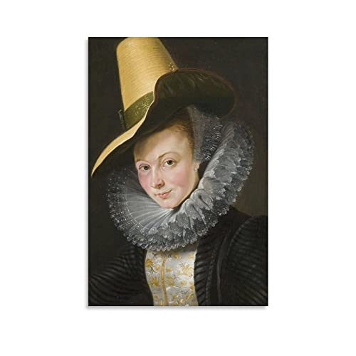 Pintores barrocos Peter Paul Rubens Retrato de Isabella Brandt Póster de obras de arte, arte de pared, pintura en lienzo, decoración del hogar, 60 x 90 cm