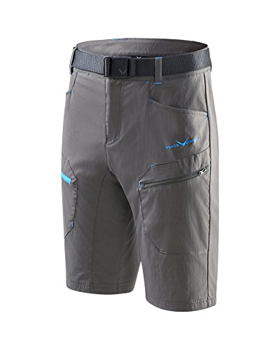 Black Crevice - Pantalones Cortos de Trekking para Hombre, Color Antracita, Talla XL