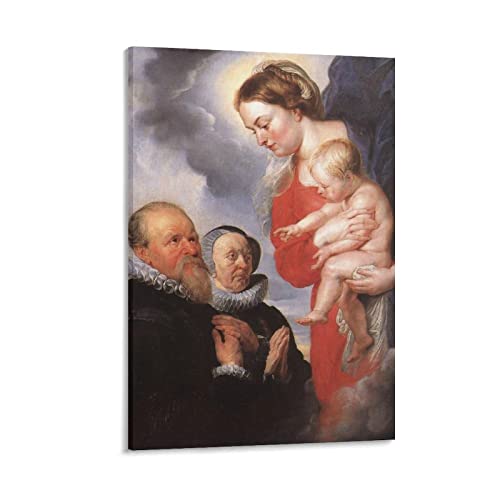 Póster de pintores barrocos Peter Paul Rubens Virgen y Niño Póster en lienzo para pared, decoración de fotos colgantes, carteles para el hogar, obras de arte de 30 x 45 cm