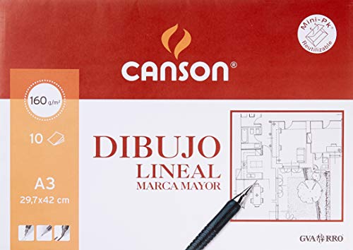 Canson Marca Mayor, Minipack A3, 10 hojas, 160 g