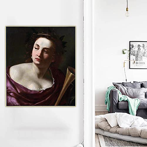SDVIB Artemisia Gentileschi Alegoría de la fama Lienzo Pintura al óleo Estética Obra de arte Imagen Póster Impresiones Sala Decoración 30x45cm Sin marco
