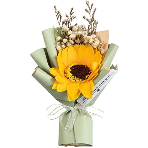 XPEX Girasol Art Flores Naturales secas y Naturales para Pascua y el Día de la Madre–Flores secas manualidades, decoración del hogar y Boda, Juego de Flores secas como Accesorio,Flores secas pequeñas