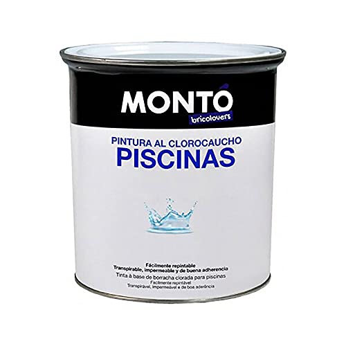 Pintura al Clorocaucho piscinas hormigón Bricolovers/HTM (Blanco Caribe 102, 12L)