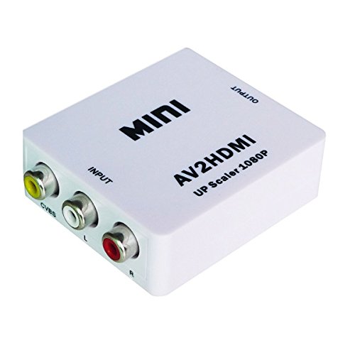 YATEK Mini convertidor de AV a HDMI de vídeo con Escalador a 1080P YK-102