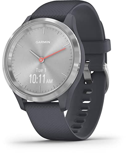 Garmin vívomove 3S, Smartwatch híbrido con pantalla oculta 39 mm, Plateado y Grafito