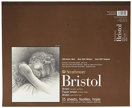 Strathmore (475-14 STR-475-14 15 Hojas Bristol Plate Pad, 14 por 17 Pulgadas, Blanco, 14