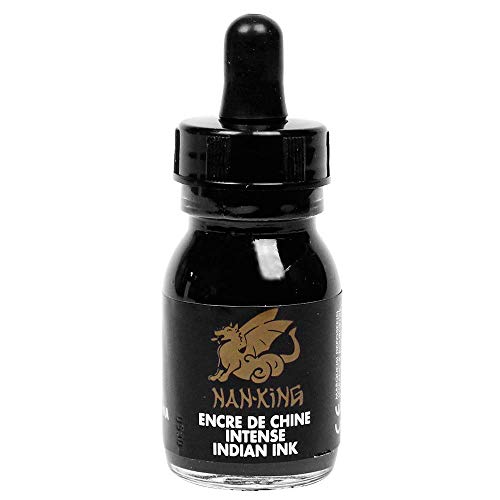 Lefranc Bourgeois NAN-KING - Tinta Para Dibujo Y Caligrafía, 30 Ml, Negro