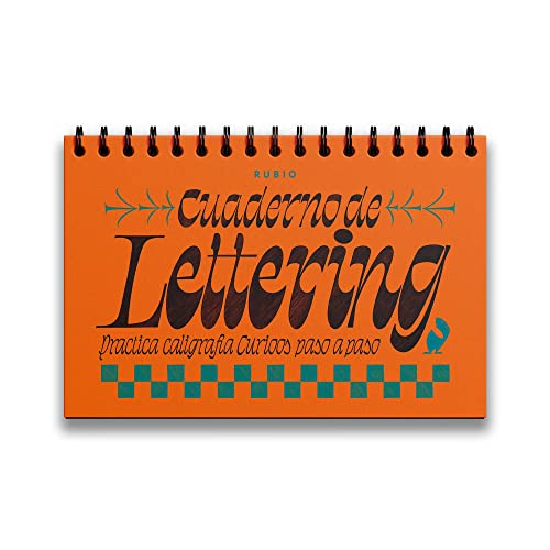 Cuaderno rubio lettering caligrafia practica curioos paso a paso encuadernacion espiral tapa dura 212 paginas