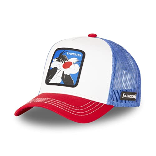Capslab Sylvester Looney Tunes White Red Blue Trucker Cap - One-Size