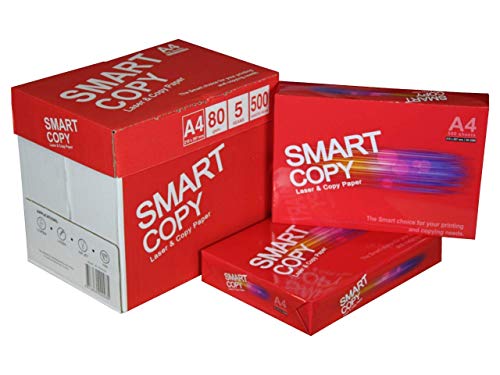 COM-FORT HOUSE | Folios Marca Smart Copy | Caja 500 Folios | DIN A4 y 80 grs | Paquetes para Oficina, Hogar | Folios para Impresoras Láser y de Inyección-Fotocopiadora-Fax | Pack de 5 Paquetes |