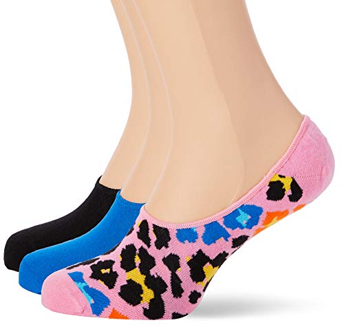 Happy Socks 3-pack Multi Leo Liner Sock Calcetines, Multicolor (Multicolour 330), 41-46 EU (Pack de 3) para Hombre