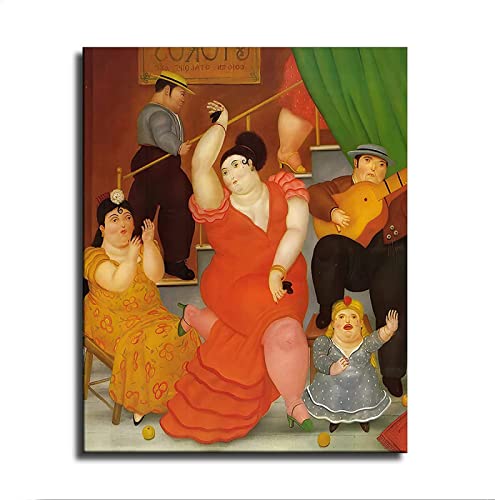 Fernando Botero Poster Flamenco Dance Wall Art Fernando Botero Prints Fernando Botero Canvas Painting Home Wall Art Decor 50x70cmx1 Sin Marco