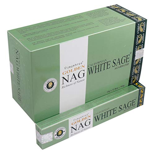 VISAYSHREE Incienso Golden NAG White Sage 15 grs