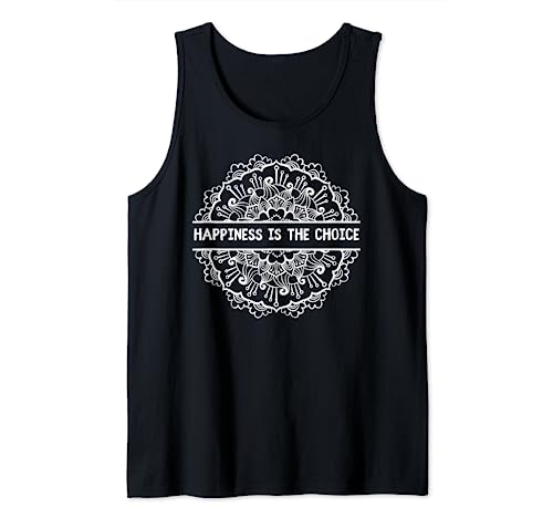 La felicidad es la elección Mandala citas motivacionales Camiseta sin Mangas