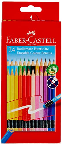 Faber-Castell 116625 - Lápices de colores borrables, 24 cajas de cartón