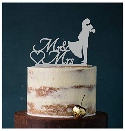 Edelstahlheini - Decoración para pastel en forma de pareja besándose, para boda, fibra acrílica