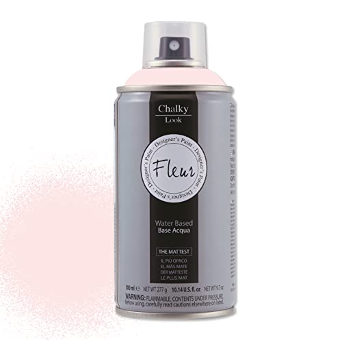 Fleur Paint Pintura en spray efecto tiza o yeso extra mate Chalky Look - 300 ml - Es un producto sin olor , al agua y no gotea. (Pink Rococo)