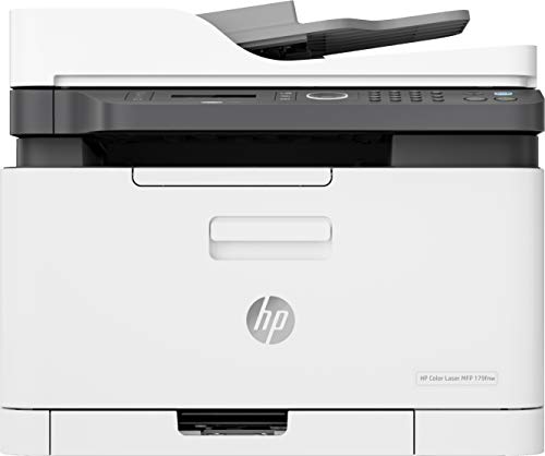 HP Color Laser MFP 179fnw 4ZB97A, Impresora Láser Color Multifunción, Imprime, Escanea, Copia y Fax, Wi-Fi, Ethernet, USB 2.0 alta velocidad, HP Smart App, Panel de Control LCD, Blanca