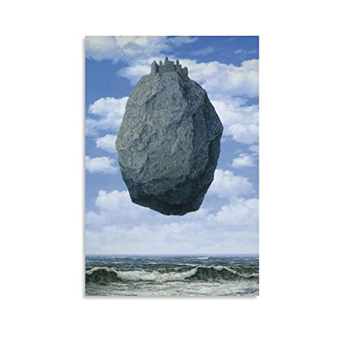 Artistas surrealistas Rene Magritte El Castillo de los Pirineos Póster Póster Arte de pared Pintura Lienzo Impresiones Decoración Póster Obras de arte 24 x 36 pulgadas (60 x 90 cm)