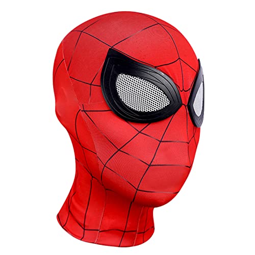 Takmor Máscara superhéroe, máscara super Héroe para niños, adultos, Halloween, máscara Deadpool para Halloween Navidad Carnaval Cosplay Papel de Fiesta Accesorios (L, Rojo)