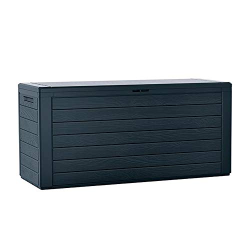 Baul de jardin 280 litros Prosperplast Boardebox de plastico en color antracita 116 x 43,8 x 55 cm